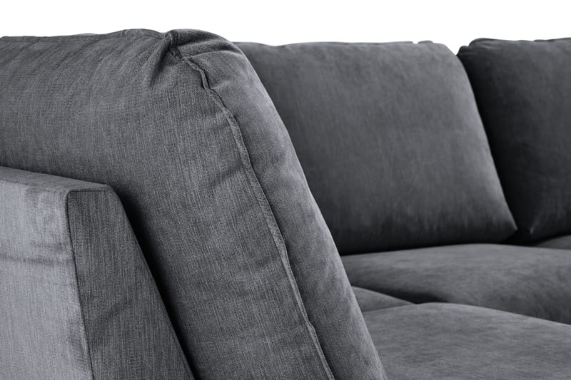 Trend Lyx 4-sits Vänstervänd U-formad Soffa med Divan och Schäslong i Tyg - Mörkgrå - Möbler - Soffa - U-soffa