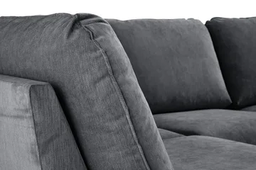 Trend Lyx 4-sits Vänstervänd U-formad Soffa med Divan och Schäslong i Tyg - Mörkgrå - Möbler - Soffa - U-soffa