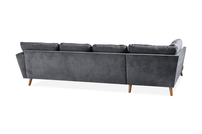 Trend Lyx 4-sits Vänstervänd U-formad Soffa med Divan och Schäslong i Tyg - Mörkgrå - Möbler - Soffa - U-soffa