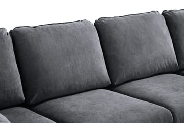 Trend Lyx 4-sits Vänstervänd U-formad Soffa med Divan och Schäslong i Tyg - Mörkgrå - Möbler - Soffa - U-soffa