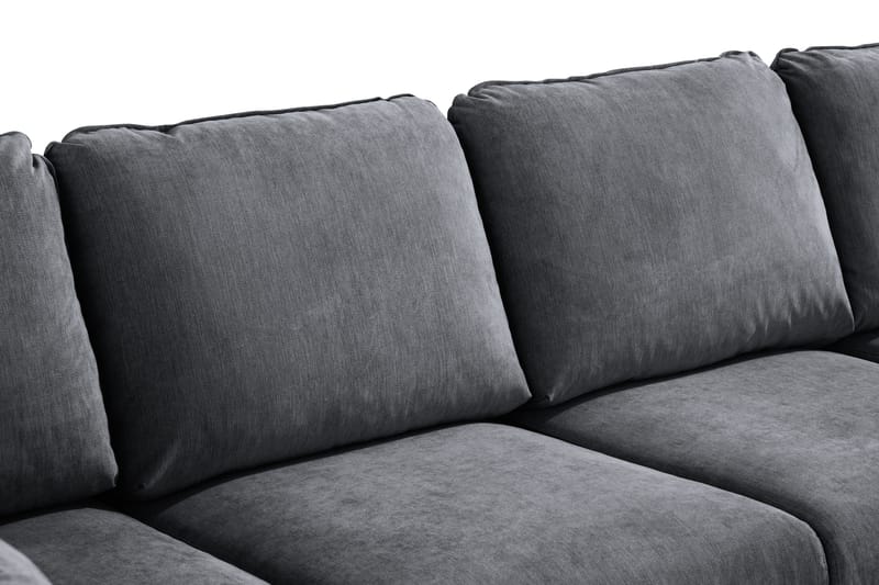Trend Lyx 4-sits Vänstervänd U-formad Soffa med Divan och Schäslong i Tyg - Mörkgrå - Möbler - Soffa - U-soffa