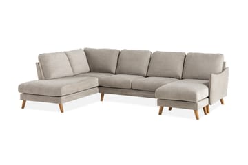 Trend Lyx U-soffa med Divan Höger - Beige/Ek - Möbler - Soffa - U-soffa