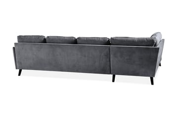 Trend Lyx U-soffa med Divan Höger - Mörkgrå/Svart - Möbler - Soffa - U-soffa