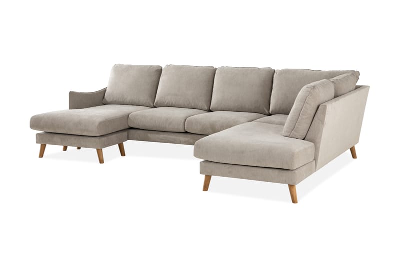 Trend Lyx U-soffa med Divan Vänster - Beige/Ek - Möbler - Soffa - U-soffa