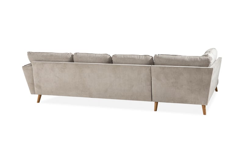 U-soffa Colt Lyx med Divan Höger - Beige/Ekfärg - U-soffa