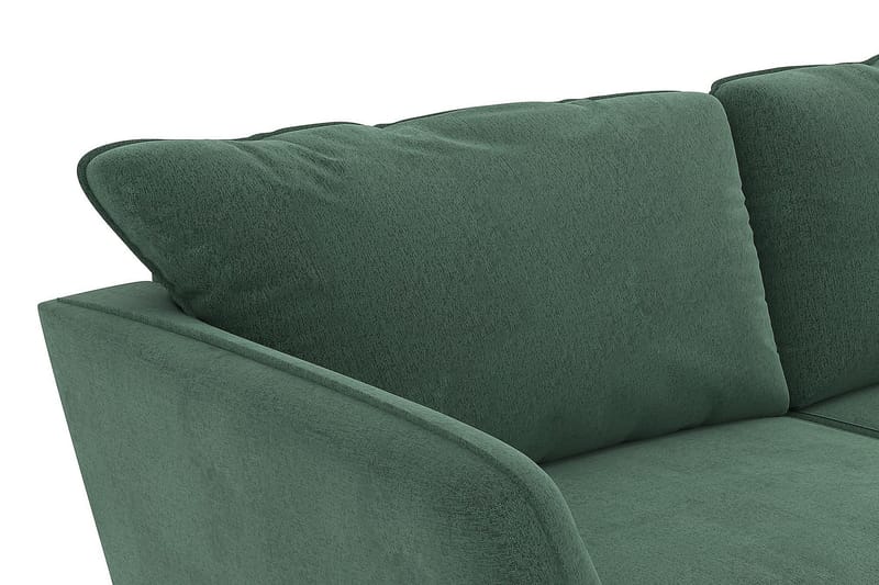 U-soffa Colt Lyx med Divan Vänster - Grön Sammet - U-soffa
