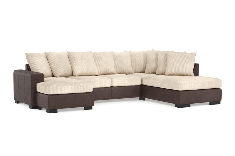 U-Soffa Friday Vänster Bonded Leather Vit - Möbler - Soffa - U-soffa