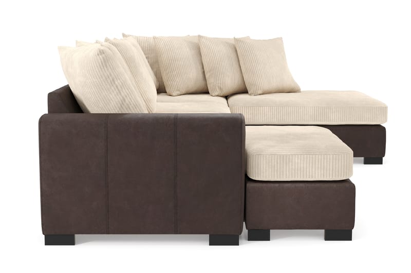 U-Soffa Friday Vänster Bonded Leather Vit - Möbler - Soffa - U-soffa