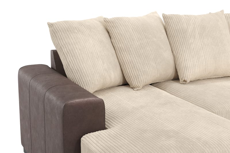 U-Soffa Friday Vänster Bonded Leather Vit - Möbler - Soffa - U-soffa