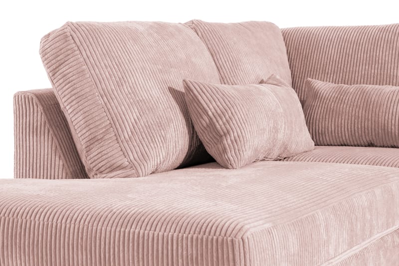 U-soffa Haga - Rosa - 4 sits soffa med divan - U-soffa