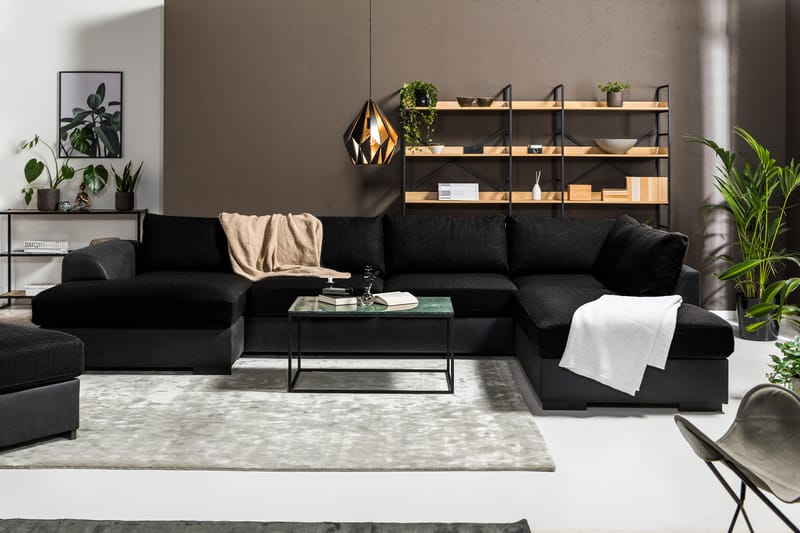 U-Soffa Havanna Divan Vänster - Svart - Möbler - Soffa - U-soffa