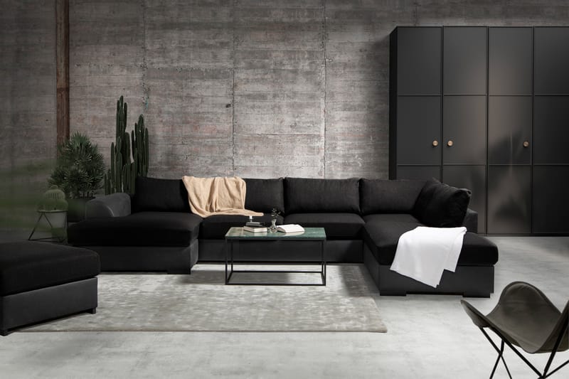 U-Soffa Havanna Divan Vänster - Svart - Möbler - Soffa - U-soffa