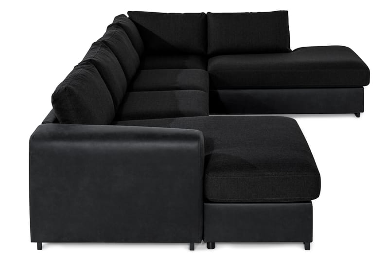 U-Soffa Havanna Divan Vänster - Svart - Möbler - Soffa - U-soffa