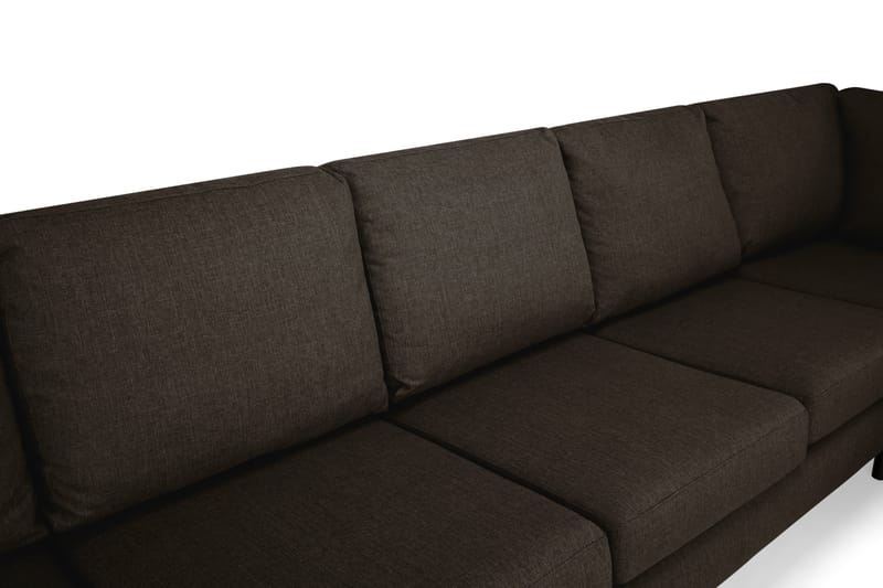 U-soffa Hudson Large med Divan Vänster - Brun - U-soffa