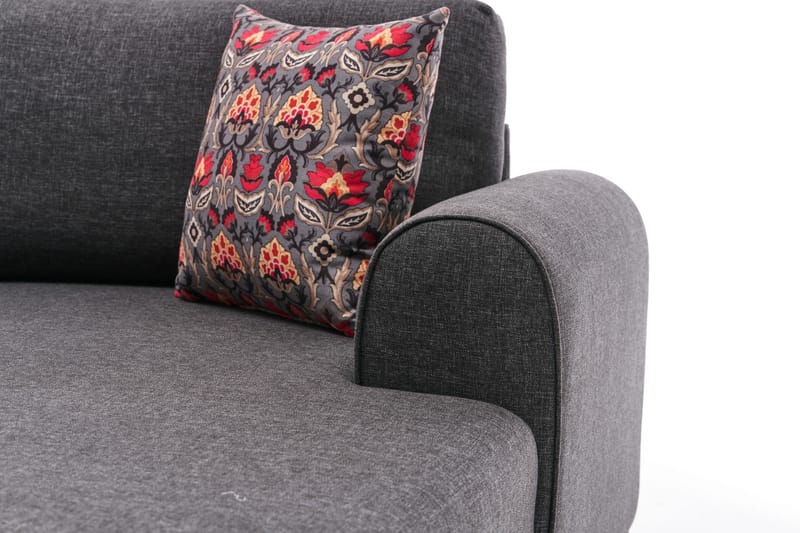 U-soffa Morille med Schäslong Vänster - Antracit/Svart - Möbler - Soffa - U-soffa