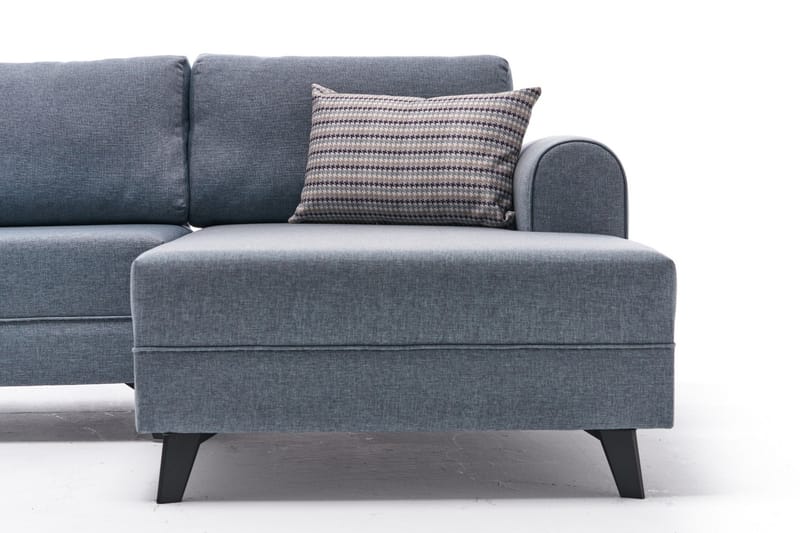 U-soffa Morille med Schäslong Vänster - Blå/Svart - Möbler - Soffa - U-soffa