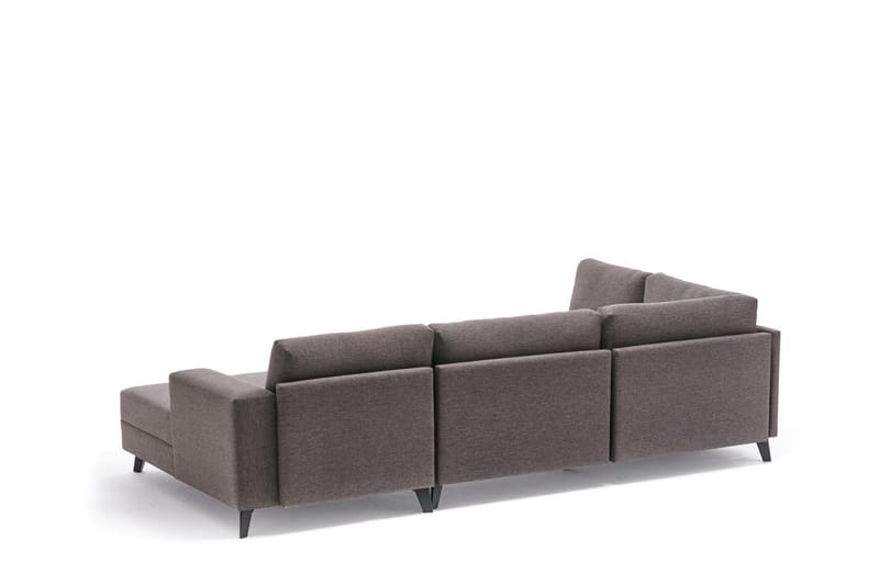 U-soffa Morille med Schäslong Vänster - Brun/Svart - Möbler - Soffa - U-soffa