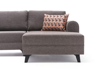 U-soffa Morille med Schäslong Vänster - Brun/Svart - Möbler - Soffa - U-soffa