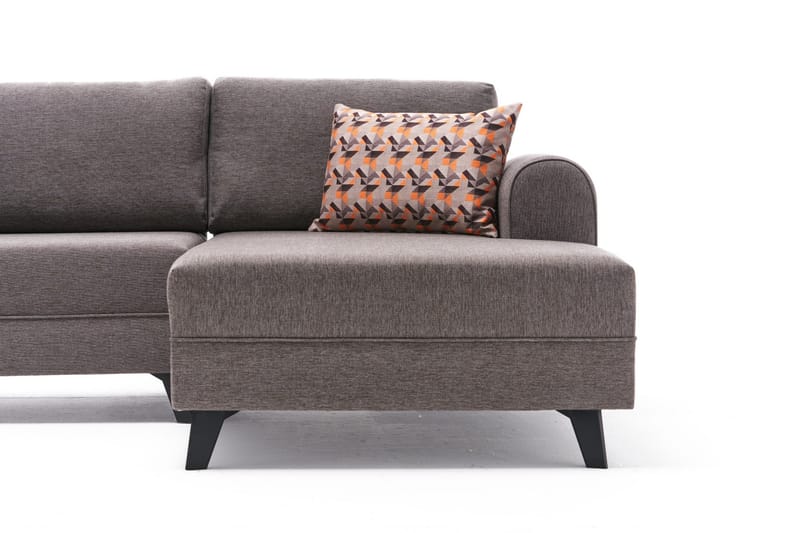 U-soffa Morille med Schäslong Vänster - Brun/Svart - Möbler - Soffa - U-soffa