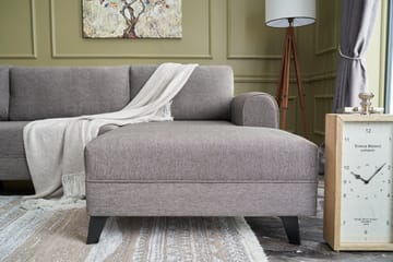 U-soffa Morille med Schäslong Vänster - Brun/Svart - Möbler - Soffa - U-soffa
