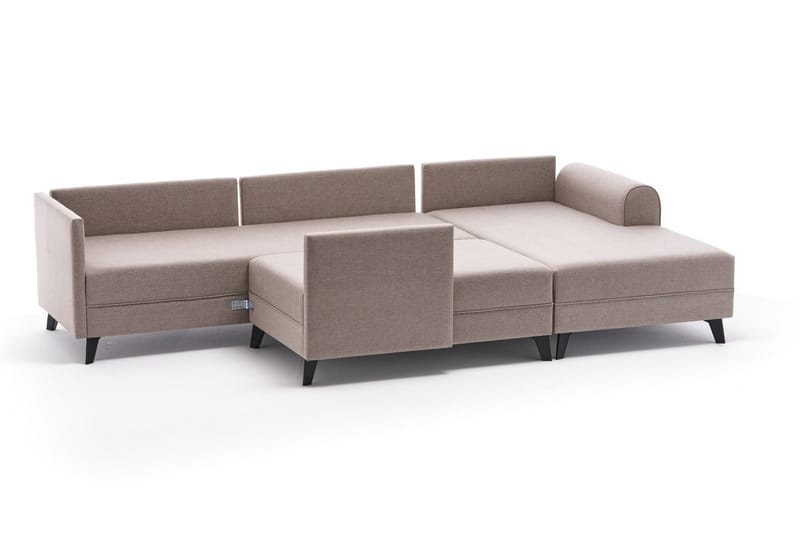 U-soffa Morille med Schäslong Vänster - Krämvit/Svart - Möbler - Soffa - U-soffa
