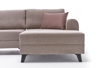U-soffa Morille med Schäslong Vänster - Krämvit/Svart - Möbler - Soffa - U-soffa