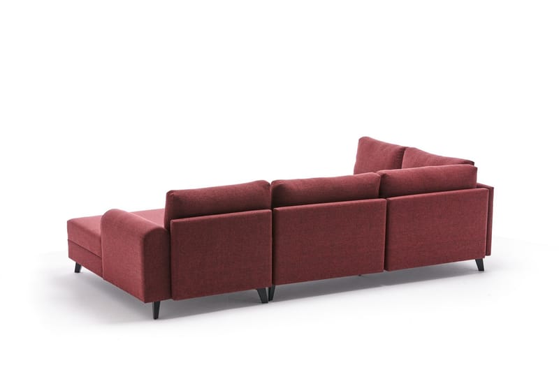 U-soffa Morille med Schäslong Vänster - Röd/Svart - Möbler - Soffa - U-soffa