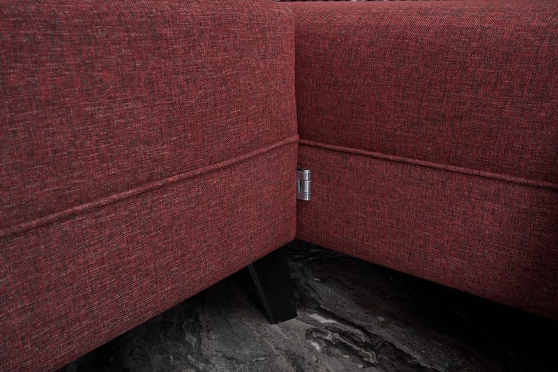 U-soffa Morille med Schäslong Vänster - Röd/Svart - Möbler - Soffa - U-soffa