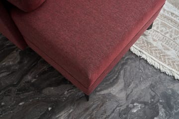 U-soffa Morille med Schäslong Vänster - Röd/Svart - Möbler - Soffa - U-soffa