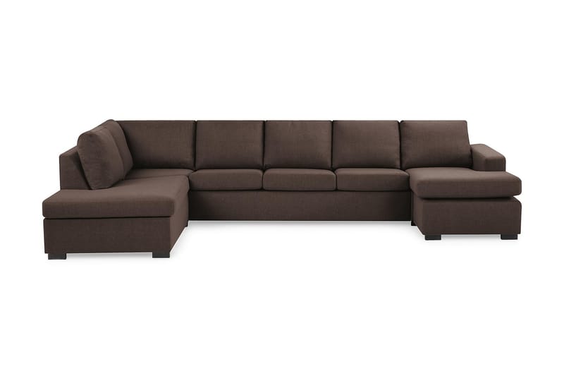 U-soffa Nevada XL Divan Höger - Brun - U-soffa