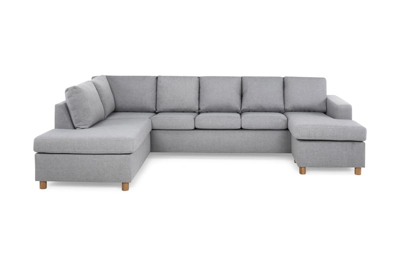 U-soffa Nevada XL Divan Höger - Ljusgrå - 2 sits soffa med divan - 4 sits soffa med divan - Sammetssoffa - Skinnsoffa - 3 sits soffa med divan - U-soffa