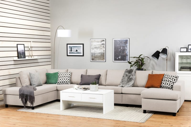 U-soffa Nevada XXL Divan Höger - Beige - Möbler - Soffa - U-soffa