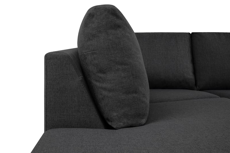 U-soffa Nevada XXL Divan Höger - Mörkgrå - U-soffa