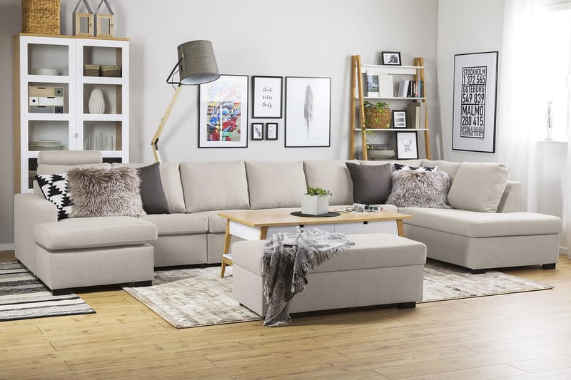 U-soffa Nevada XXL Divan Vänster - Beige - Möbler - Soffa - U-soffa
