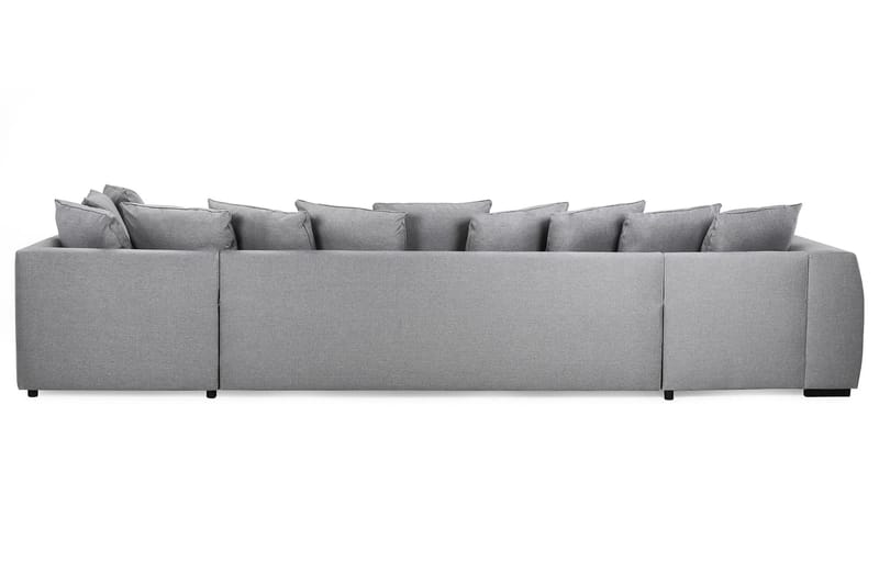 U-soffa Ontario Large med Divan Vänster inkl Kuvertkuddar - Ljusgrå - U-soffa