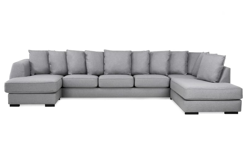 U-soffa Ontario Large med Divan Vänster inkl Kuvertkuddar - Ljusgrå - Möbler - Soffa - U-soffa