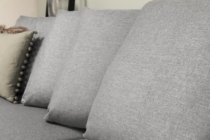 U-soffa Ontario Large med Divan Vänster inkl Kuvertkuddar - Ljusgrå - Möbler - Soffa - U-soffa