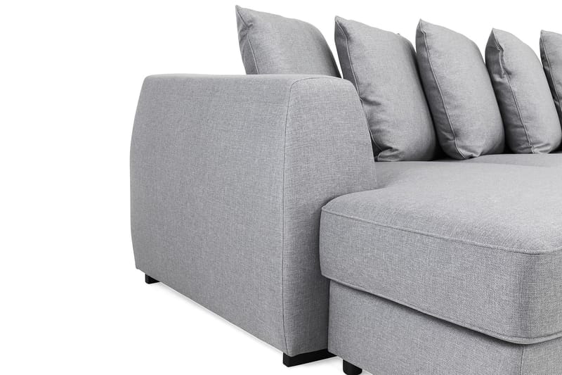U-soffa Ontario Large med Divan Vänster inkl Kuvertkuddar - Ljusgrå - Möbler - Soffa - U-soffa