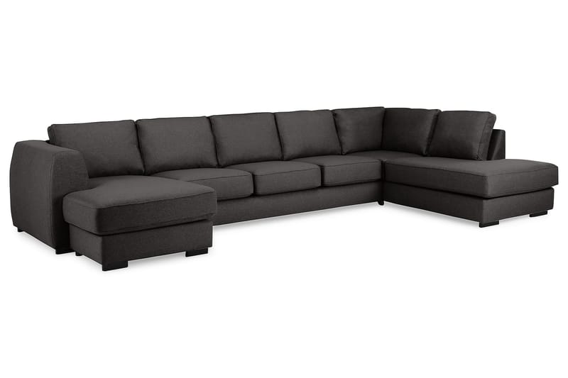 U-soffa Ontario Large med Divan Vänster - Mörkgrå - Möbler - Soffa - U-soffa