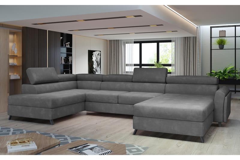 U-soffa Osettia med Divan Höger - Grå - Möbler - Soffa - U-soffa