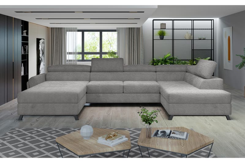 U-soffa Osettia med Divan Vänster - Grå - Möbler - Soffa - U-soffa