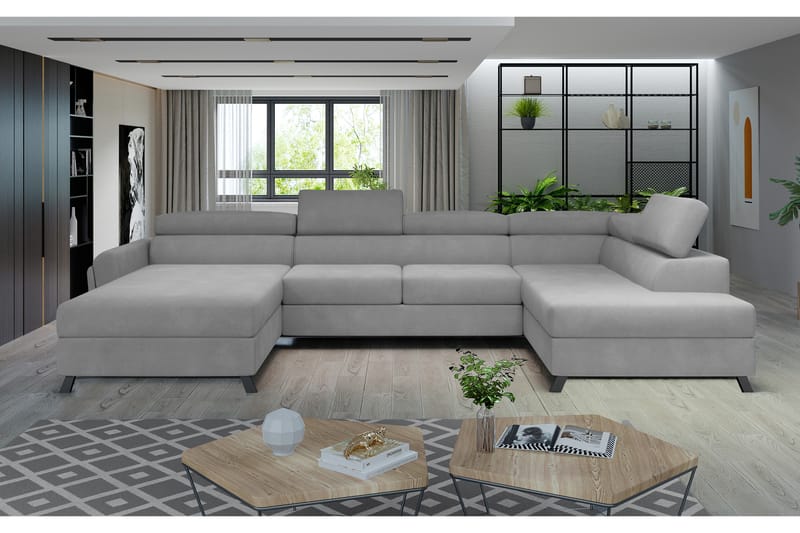 U-soffa Osettia med Divan Vänster - Grå - Möbler - Soffa - U-soffa
