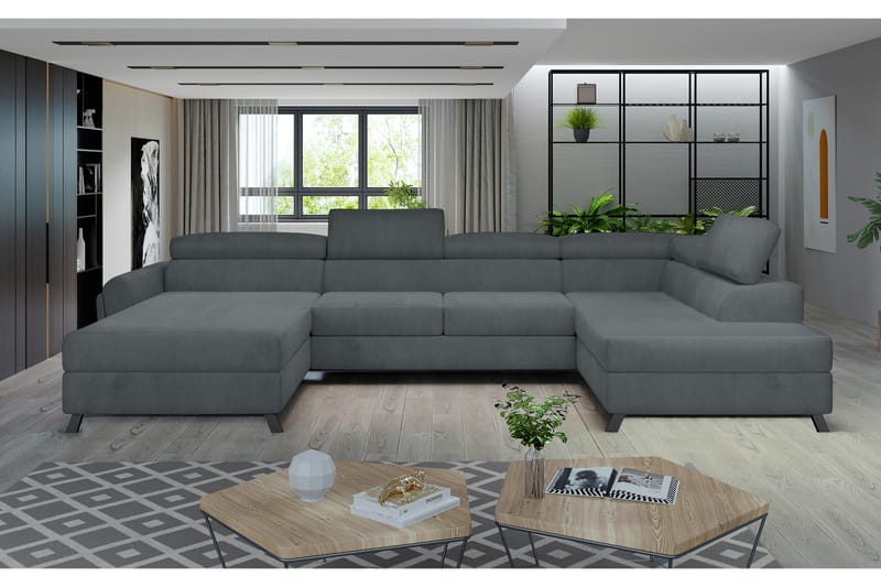 U-soffa Osettia med Divan Vänster - Grå - Möbler - Soffa - U-soffa