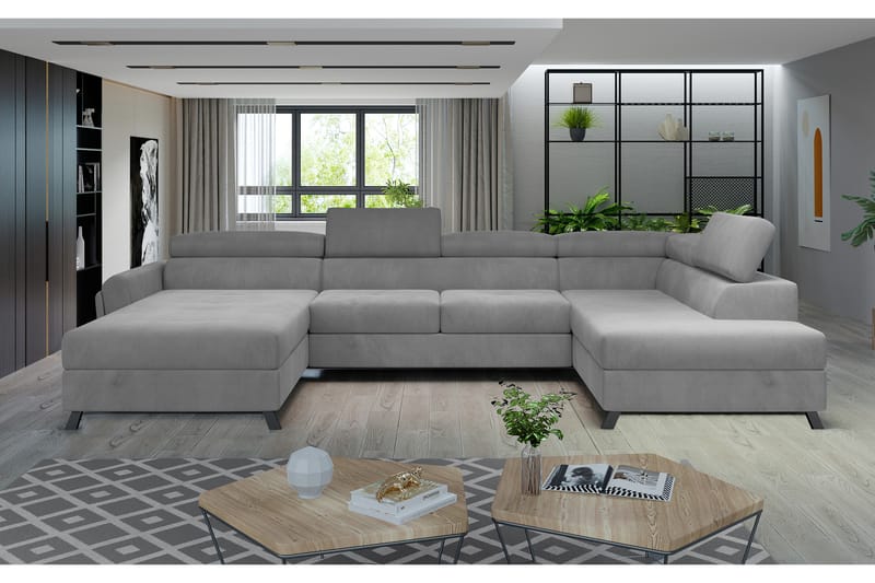U-soffa Osettia med Divan Vänster - Grå - Möbler - Soffa - U-soffa
