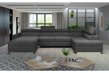 U-soffa Osettia med Divan Vänster - Mörkgrå - Möbler - Soffa - U-soffa