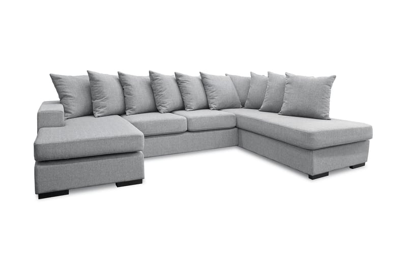 U-soffa Rodrigo med Divan Vänster inkl Kuvertkuddar - Grå - Möbler - Soffa - U-soffa
