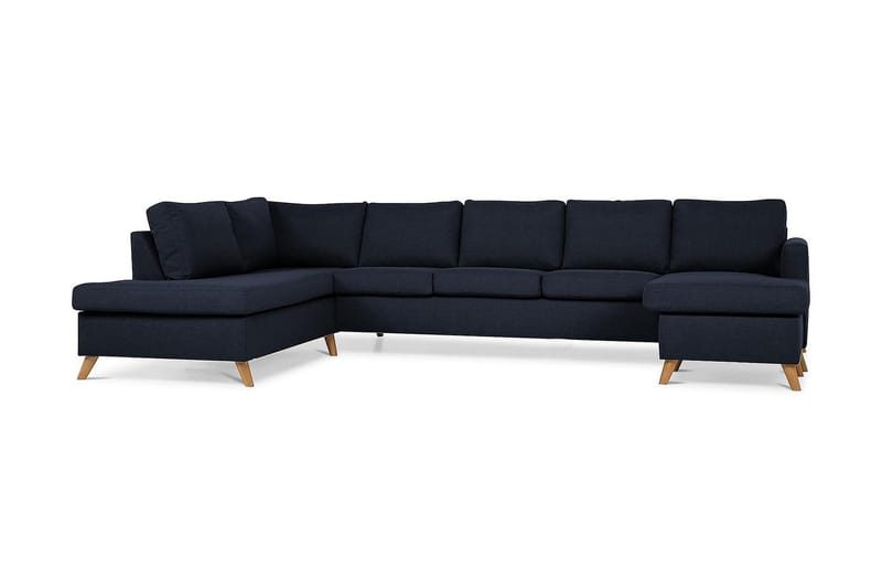 U-soffa Yen Large med Divan Höger - Blå - U-soffa