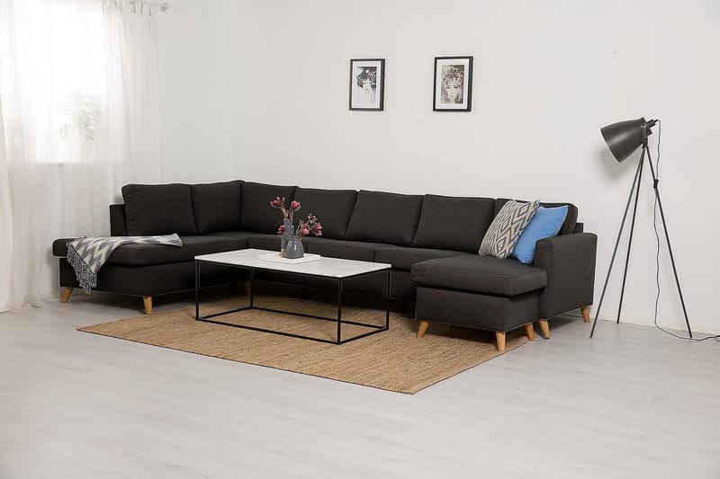 U-soffa Yen Large med Divan Höger - Mörkgrå - Möbler - Soffa - U-soffa