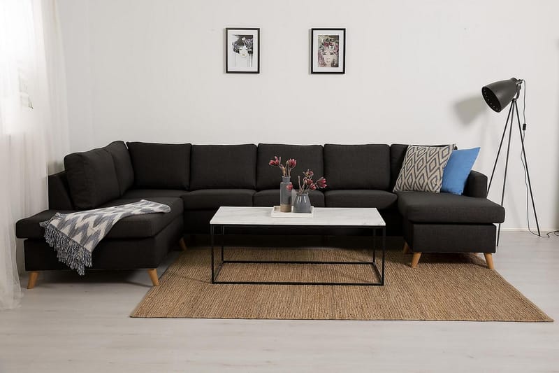 U-soffa Yen Large med Divan Höger - Mörkgrå - Möbler - Soffa - U-soffa