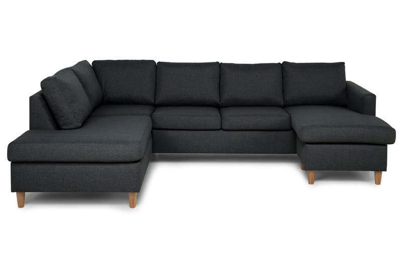 U-soffa Yen med Divan Höger - Mörkgrå - 4 sits soffa med divan - U-soffa